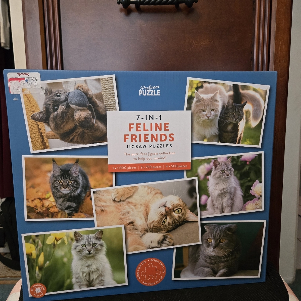 Cats Feline Friends 7-in-1 Jigsaw Puzzle Set